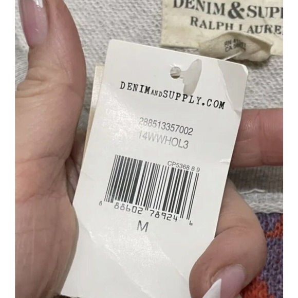 Ralph Lauren Denim & Supply Saltilo Aztec Print Henley Knit M RARE - Picture 3 of 4